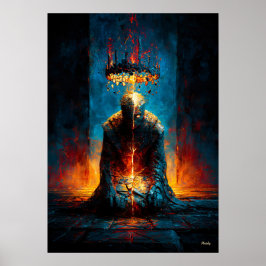 The Burden of the Crown – Monumental Expressionist Poster