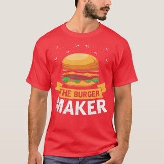 The Burger Maker Barbecue Cheeseburger Fast Food D T-shirt