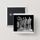 The Burghers of Calais, 1889 Vierkante Button 5,1 Cm (Voorkant /achterkant)