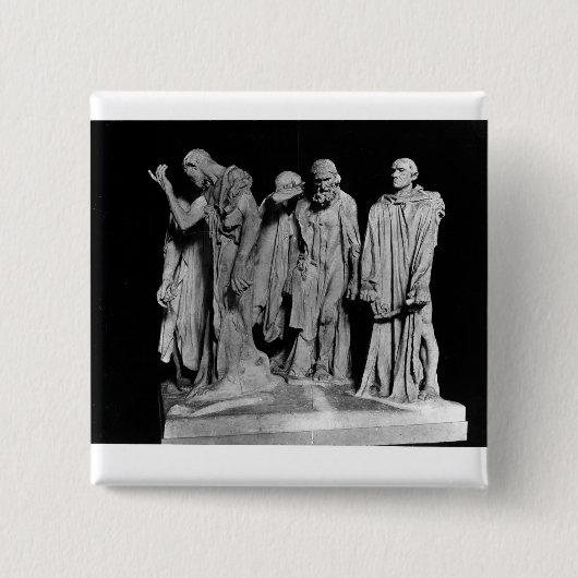 The Burghers of Calais, 1889 Vierkante Button 5,1 Cm (Voorkant)
