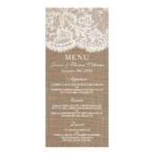 The Burlap & Lace Wedding Collectie - Menu (Voorkant)