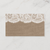 The Burlap & Lace Wedding Collectie Website Kaarte Informatiekaartje (Achterkant)