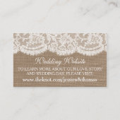 The Burlap & Lace Wedding Collectie Website Kaarte Informatiekaartje (Voorkant)