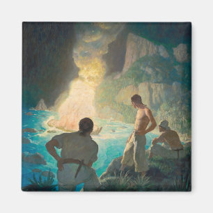 The Burning of the Bounty, 1940 door N. C. Wyeth Magneet