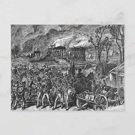 The Burning of Washington, 1814 Briefkaart (Voorkant)