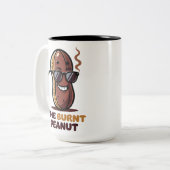 The burnt peanut tweekleurige koffiemok (Voorkant links)