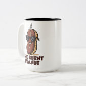 The burnt peanut tweekleurige koffiemok (Voorkant links)