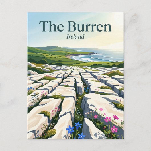 The Burren Ierland Briefkaart (Voorkant)