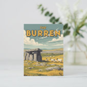The Burren Ireland Reizen Briefkaart (Staand voorkant)