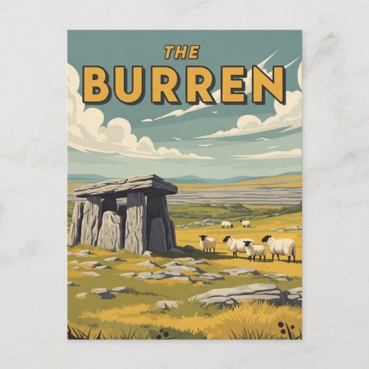 The Burren Ireland Reizen Briefkaart (Voorkant)