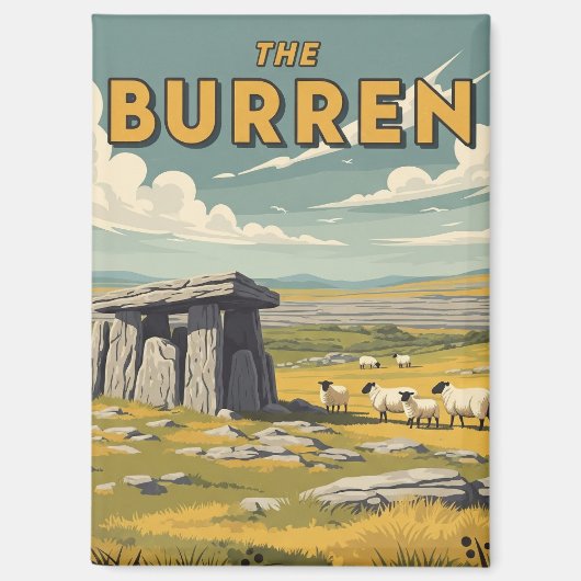 The Burren Ireland Reizen Magneet (Voorkant)