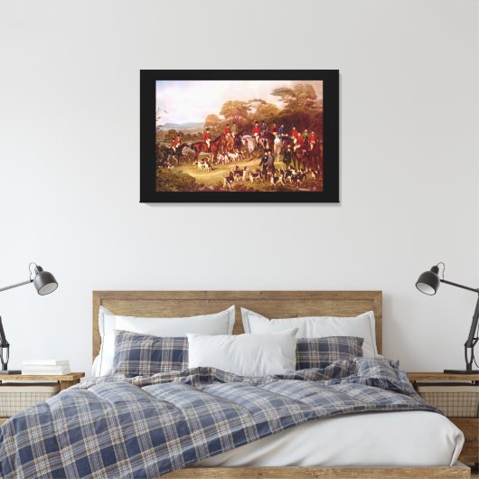 The Bury Hunt', J. Maiden_Engravings Canvas Afdruk (Insitu (Slaapkamer))