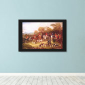 The Bury Hunt', J. Maiden_Engravings Canvas Afdruk (Insitu (Houten vloer))