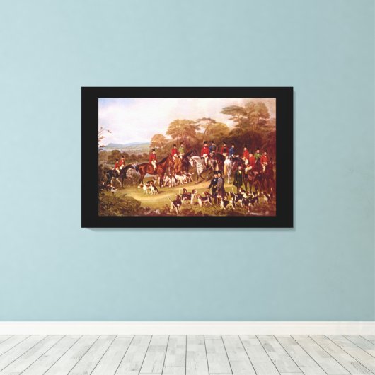 The Bury Hunt', J. Maiden_Engravings Canvas Afdruk (Insitu (Houten vloer))