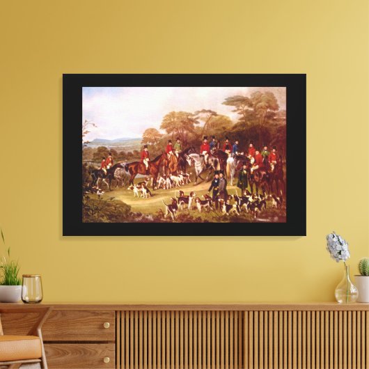 The Bury Hunt', J. Maiden_Engravings Canvas Afdruk (Insitu (Woonkamer))