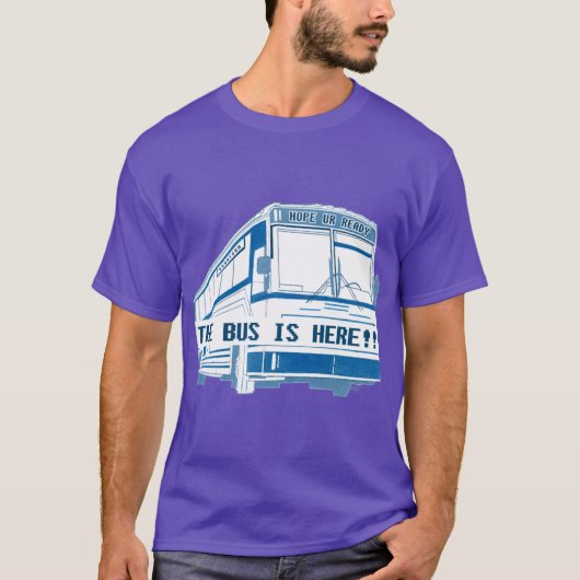 The Bus is Here Oversized T-shirt (Voorkant)