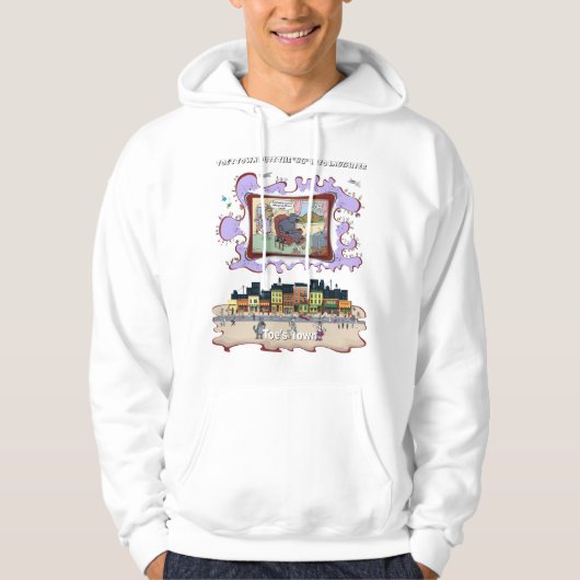 The Business of BS | Vaderdag Witte Hoodie (Voorkant)