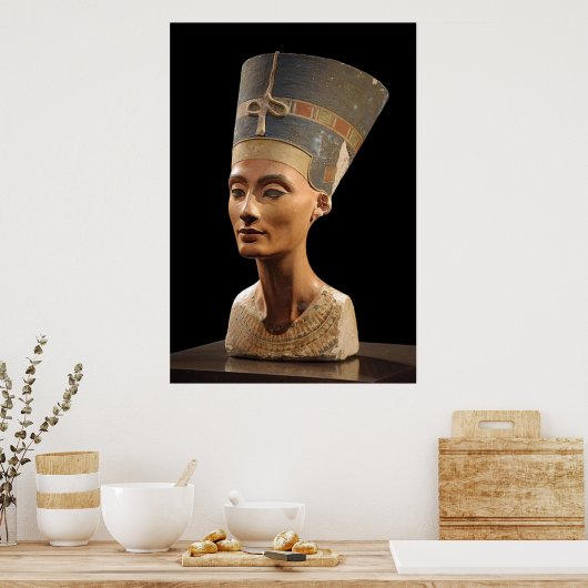 The Bust of Queen Nefertiti Poster (Keuken)