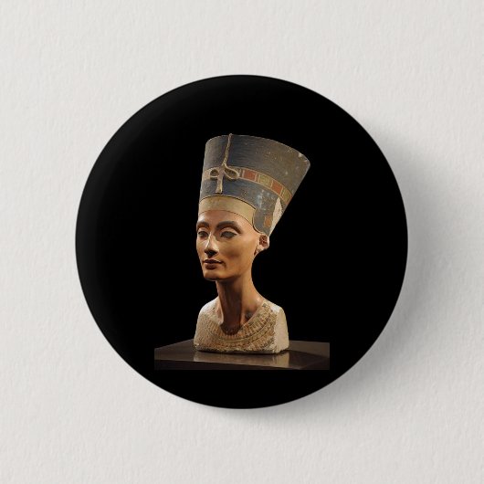 The Bust of Queen Nefertiti Ronde Button 5,7 Cm (Voorkant)