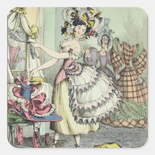 The Bustle, published by Thomas McLean, London (co Vierkante Sticker (Voorkant)