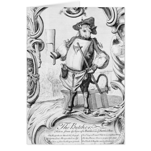 The Butcher, publiceerde 1746 (Voorkant)