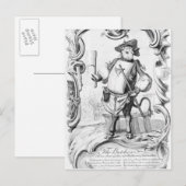 The Butcher, publiceerde 1746 Briefkaart (Voorkant / Achterkant)
