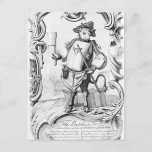 The Butcher, publiceerde 1746 Briefkaart