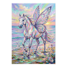 The butterfly horse foto afdruk