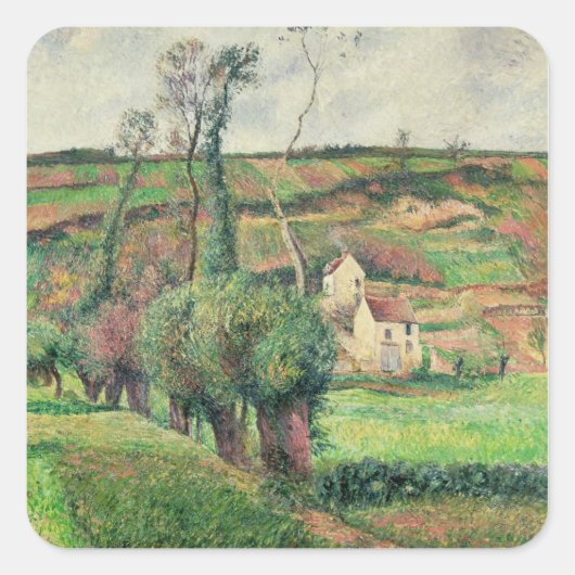 The Cabbage Slopes, Pontoise, 1882 Vierkante Sticker (Voorkant)