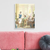 The Cafe de Commerce, uit Tableau de Paris Canvas Afdruk (Insitu (Woonkamer))