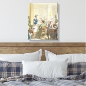 The Cafe de Commerce, uit Tableau de Paris Canvas Afdruk (Insitu (Slaapkamer))