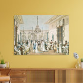 The Cafe Frascati in 1807 Canvas Afdruk (Insitu (Woonkamer))