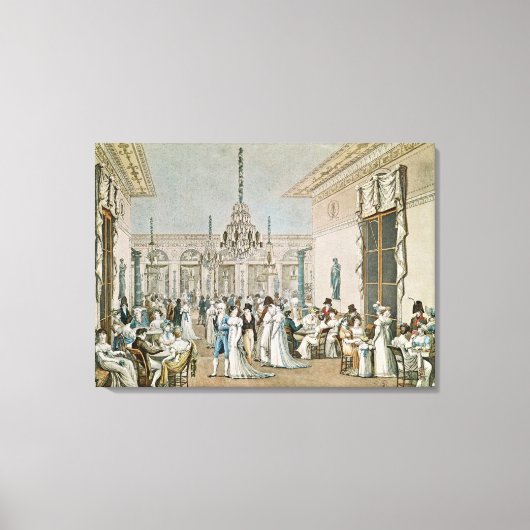 The Cafe Frascati in 1807 Canvas Afdruk (Voorkant)