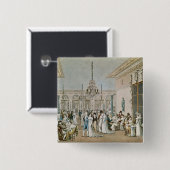 The Cafe Frascati in 1807 Vierkante Button 5,1 Cm (Voorkant /achterkant)
