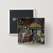 The Cafe in Rome, 1856 Vierkante Button 5,1 Cm (Voorkant /achterkant)