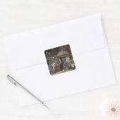 The Cafe in Rome, 1856 Vierkante Sticker (Envelop)