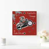 The Cafe Racer (gepersonaliseerd) - Sq. Vierkante Klok (Huis)