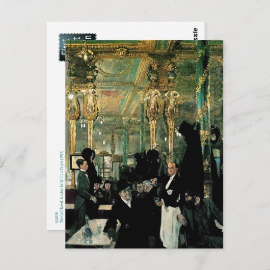 The Café Royal, Londen door William Orpen (1912) Briefkaart (Voorkant / Achterkant)