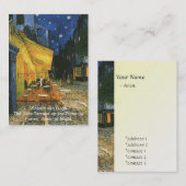 The Cafe Terrace on the Place of Forum, Arles, op Visitekaartje (Voorkant / Achterkant)