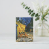 The Cafe Terrace on the Place of Forum, Arles, op Visitekaartje (Staand voorkant)