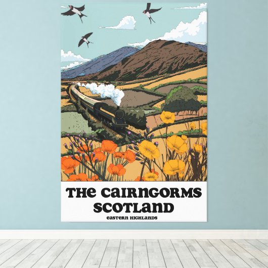 The Cairngorms Scotland  Canvas Afdruk (Insitu (Houten vloer))