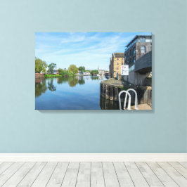 The Calder & Hebble Navigation, Wakefield Canvas Afdruk