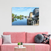 The Calder & Hebble Navigation, Wakefield Canvas Afdruk (Insitu (Woonkamer))