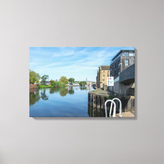 The Calder & Hebble Navigation, Wakefield Canvas Afdruk (Voorkant)