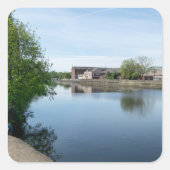 The Calder & Hebble Navigation, Wakefield Vierkante Sticker (Voorkant)