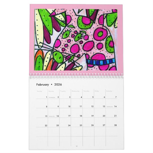 The Calendar of Colorful Dogs Kalender (Feb 2026)