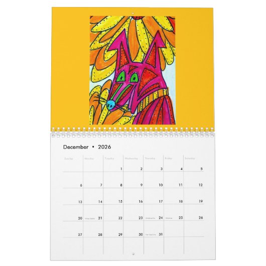 The Calendar of Colorful Dogs Kalender (Dec 2026)