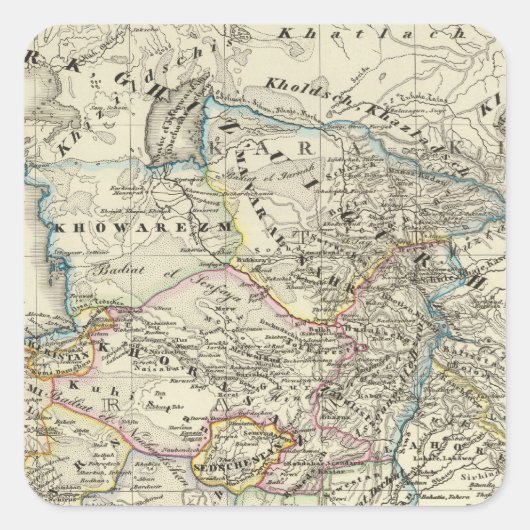 The Caliph's Empire at its biggest - East Vierkante Sticker (Voorkant)
