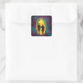 The Call of the Arcane Path Vierkante Sticker (Tas)