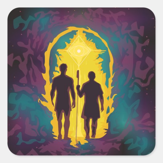 The Call of the Arcane Path Vierkante Sticker (Voorkant)